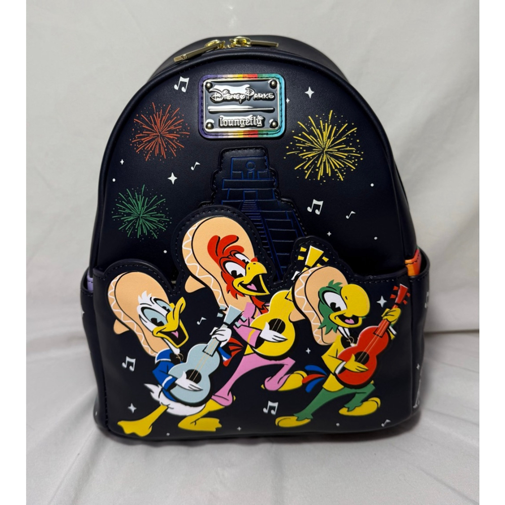 Loungefly Disney Three Caballeros Glow Mini Backpack Navy